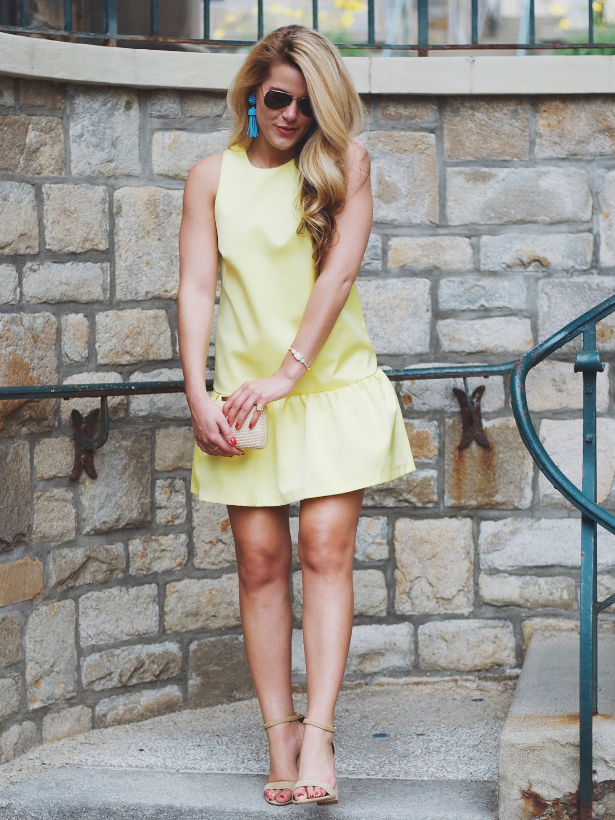 Summer Wind: Yellow Ruffled Drop-waist Dress