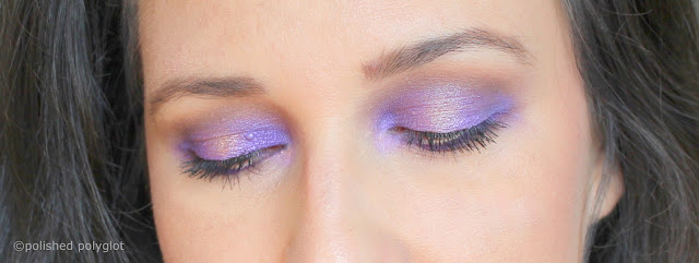 Makeup look Electrique violet and gold 