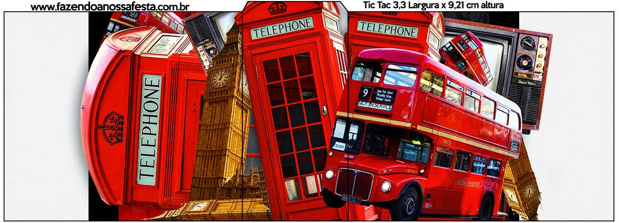 England Party: Free Printable Candy Bar Labels. Tic Tac Label.