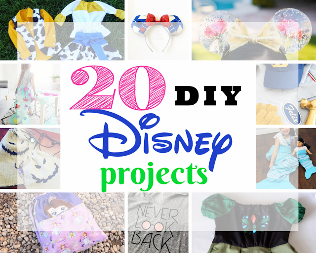 20 easy Disney DIY costumes, projects and crafts you must try.  These simple projects will make your last minute Disney adventure easy and more memorable.