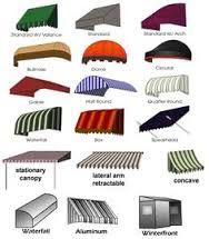 Half Round Awnings / Box Awnings / Waterfall Awnings / Glabe Shape Awnings /  