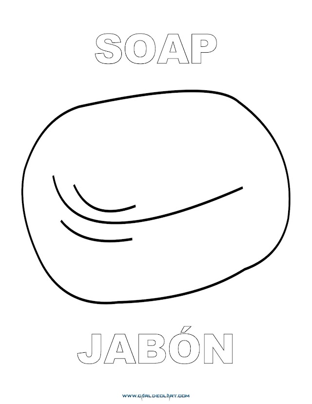 Dibujos Inglés - Español con J: Jabón - Soap