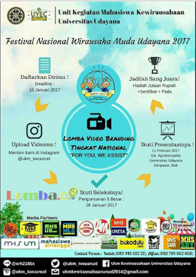 Lomba Video Branding Tingkat Nasional by Univ. Udayana Lomba Video Branding Tingkat Nasional by Univ. Udayana
