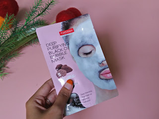 DEEP PURIFYING BLACK O2 BUBBLE MASK VOLCANIC BY PUREDERM  REVIEW