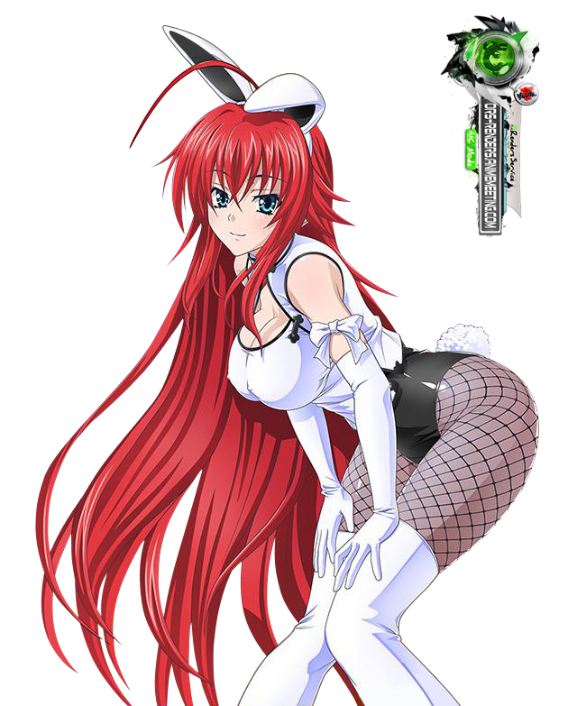 Highschool Dxd Rias Gremory Sexy White Bunny Dress Render Ors Anime