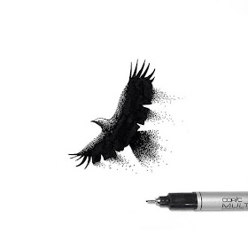 19-Majestic-Raven-Thiago-Bianchini-Eclectic-Collection-of-Drawings-and-Illustrations-www-designstack-co