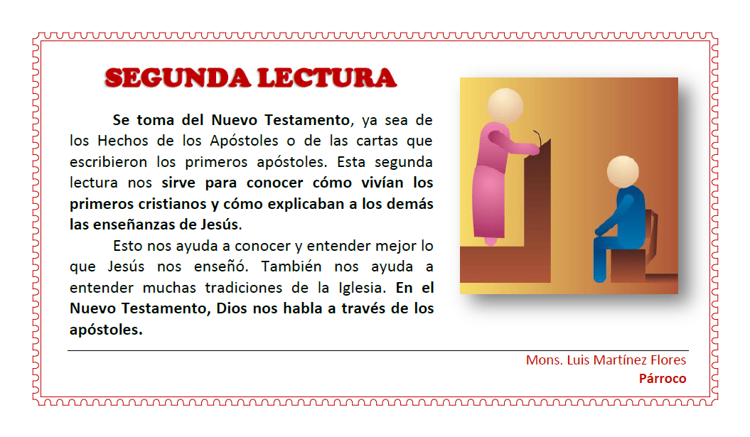 "MI PARROQUIA DE LOS DOCE APÓSTOLES" CÁPSULA DE LITURGIA "SEGUNDA LECTURA"