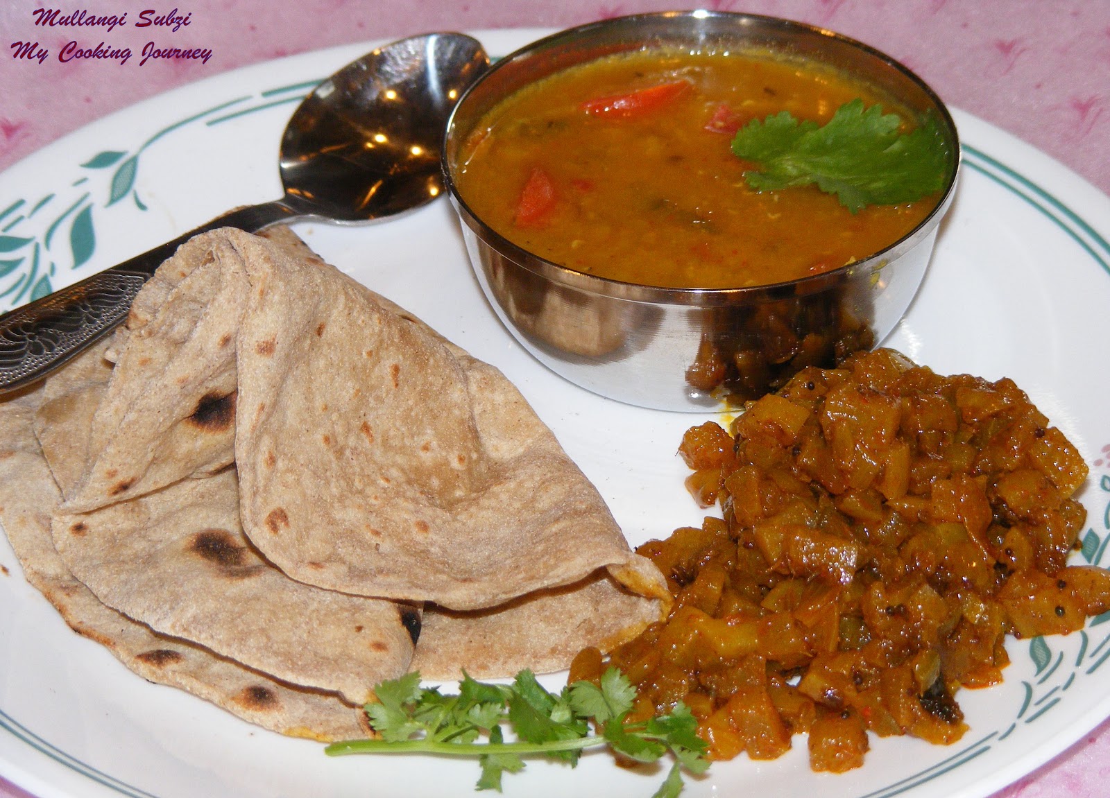 Mullangi Subzi/Mullangi curry (Radish curry with Indian spices)