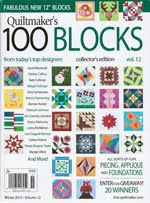 FIND BLUE RIBBON DESIGNS IN QUILTMAKER'S 100 BLOCKS, VOL 12 - NOVEMBER 2015