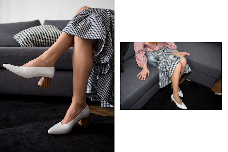 checkered skirt pleated skirt