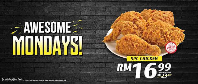 Texas Chicken Awesome Mondays 5 PC Chicken