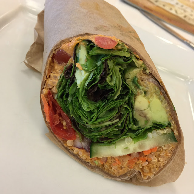 Quinoa wrap at Baagan in San Ramon
