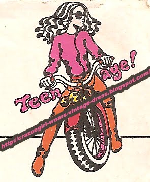 Teenage fashion logo - 1970 graphic design 70s