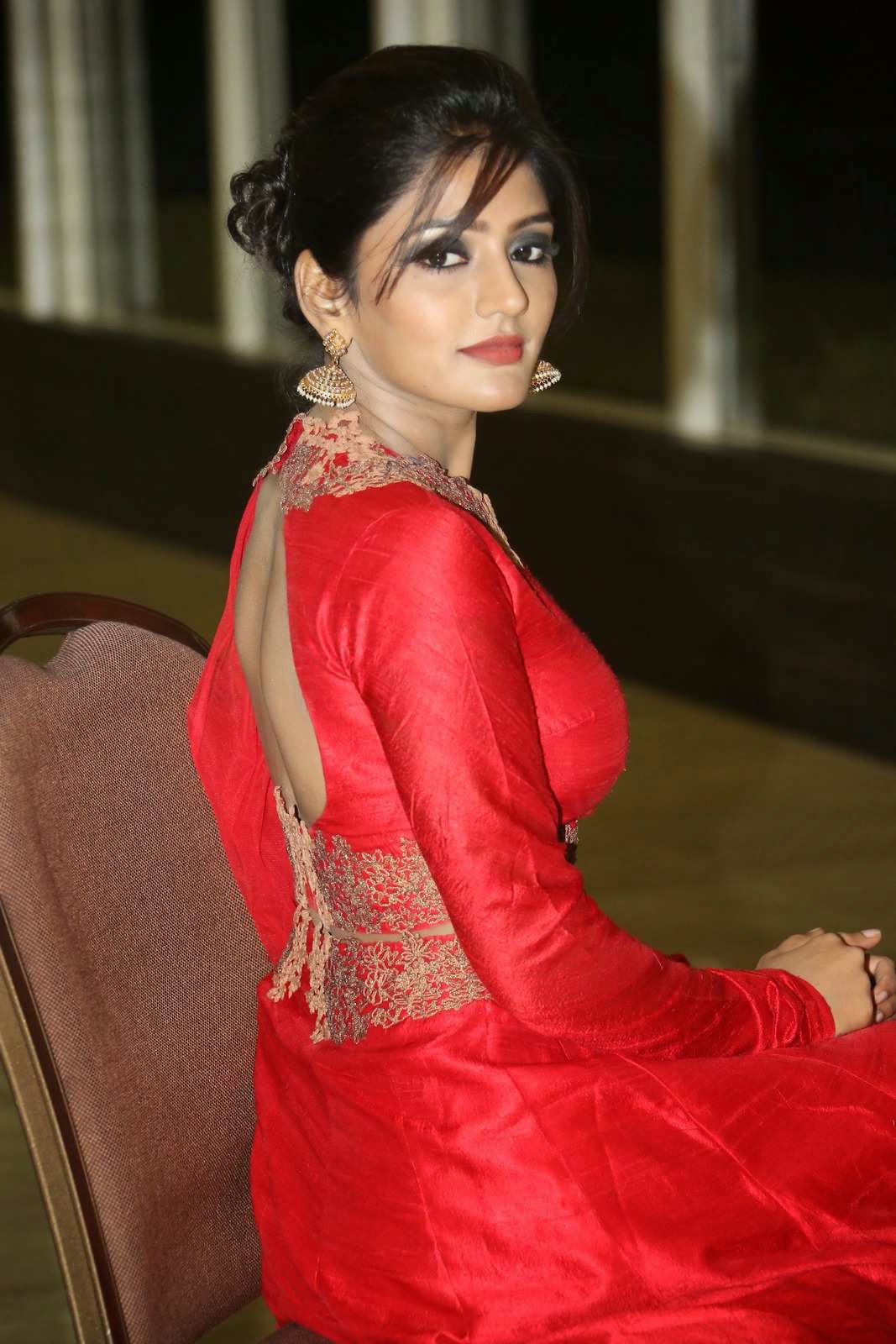 Actress Eesha Latest Cute Hot Red Dress Spicy Photos