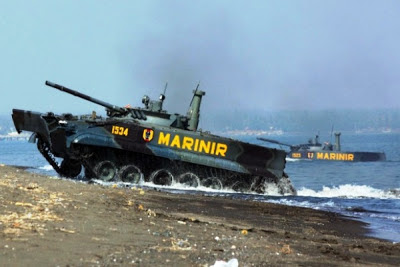Tank Amfibi BMP-3F Korps Marinir TNI AL. PROKIMAL ONLINE Kotabumi Lampung Utara