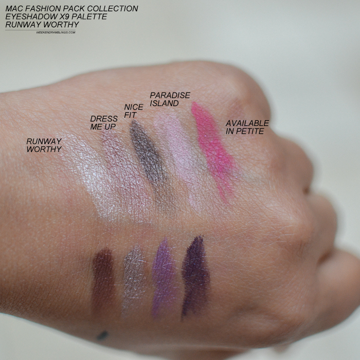 MAC Fashion Pack Makeup Collection - Runway Worthy Eyeshadow x 9 Palette - Swatches MAC Fashion Pack Makeup Collection - Runway Worthy Eyeshadow x 9 Palette - Swatches