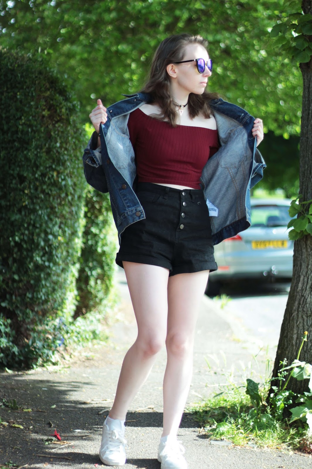 styling bardot top summer ootd uk fashion blogger