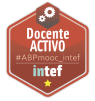 Emblema "Docente Activo" de #ABPmooc_intef