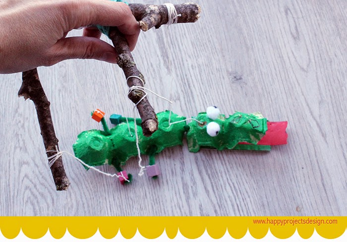 Marioneta Cocodrilo Upcycling