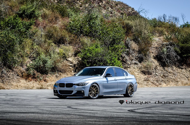 2014 BMW 328i with 20 inch BD23’s in Bronze with Chrome Lip - Blaque Diamond Wheels