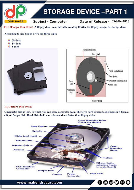 DP | IBPS SO Special : Storage Device – Part 1 | 05 - 01 - 2018 DP | IBPS SO Special : Storage Device – Part 1 | 05 - 01 - 2018