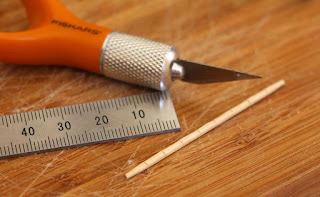 Carefully measured and half cut for the legs Carefully measured and half cut for the legs
