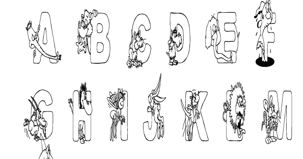 Colorear abecedario en inglés-Colorear dibujos,letras, Actividades