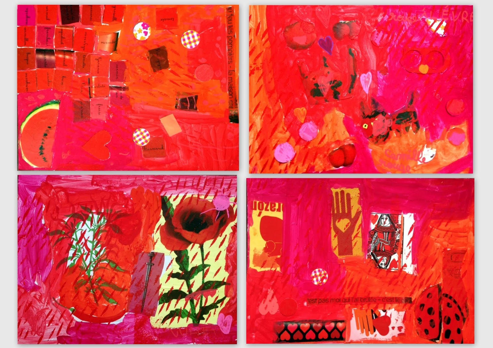 les petites têtes de l'art: Rouges..