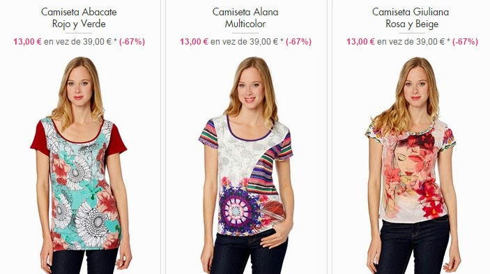 Tres modelos de camisetas para mujer muy baratas y originales Camisetas de manga corta