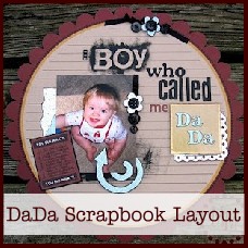 the boy who called me da da scrapbook layout