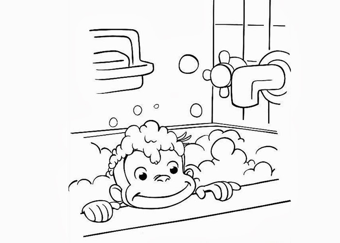 face of curious george coloring pages - photo #7