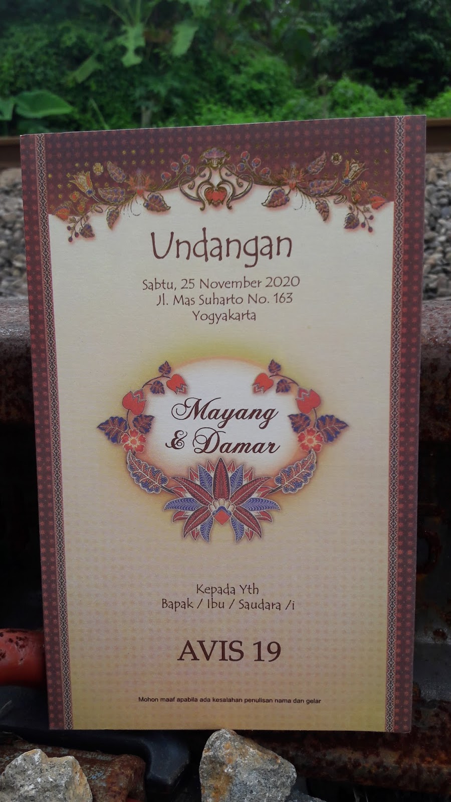 UNDANGAN BLANGKO AVIS 19 MURAH rp 1200san