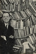 Dennis Uttley in his library