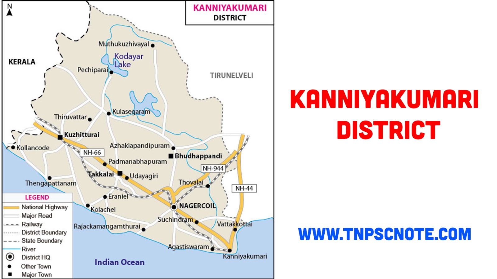 Kanyakumari District Information, Boundaries and History from Shankar