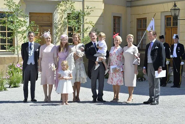 Queen Silvia, Crown Princess Victoria, Princess Estelle Princess Sofia, Princess Madeleine and Princess Leonore attended the baptism