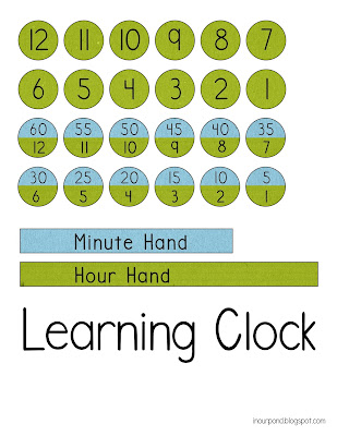 DIY Learning Clock from In Our Pond