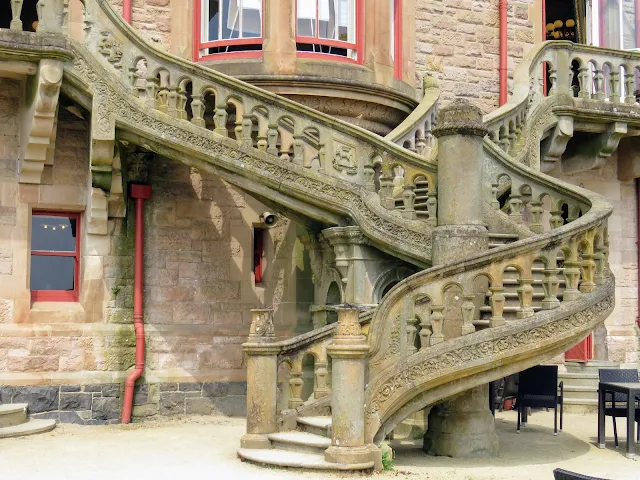 Cool things to see in Belfast: the spiral staircase at Belfast Castle