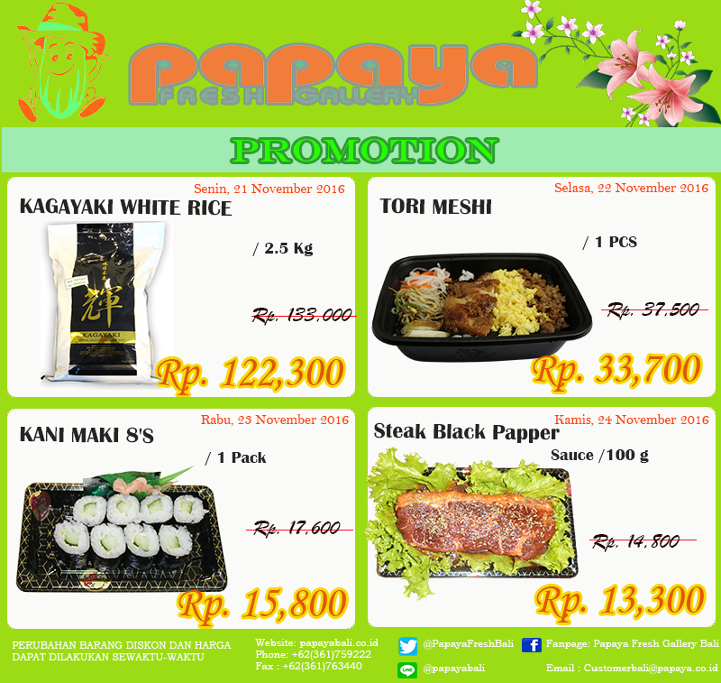 Came and try all promotions.. PAPAYA FRESH GALLERY BALI