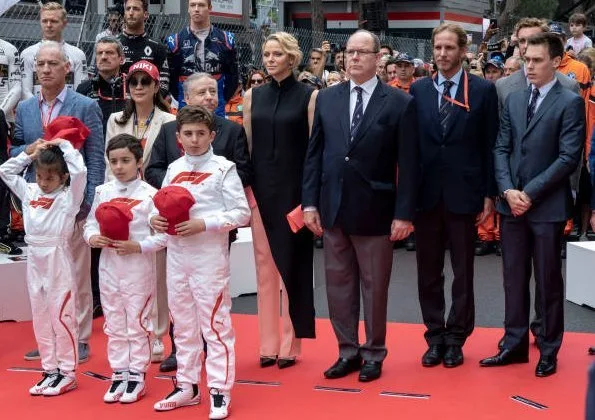 Princess Charlene, Prince Carl Philip, Beatrice Borromeo, Pierre Casiraghi, Andrea Casiraghi, Tatiana Casiraghi in Saloni