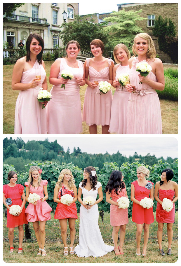Magic Dress Bridesmaid UK How To Style Mismatched Pink Bridesmaid Dresses