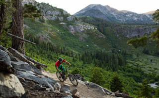 Mammoth Bkie Park. 80 miles of single track. Awesome views.