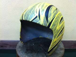 カスタムペイント工程　 ジェットヘルメット 【スカル クリアースピニング】の画像