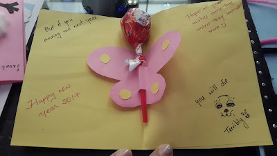 Inside of the card - butterfly lollipop Inside of the card - butterfly lollipop