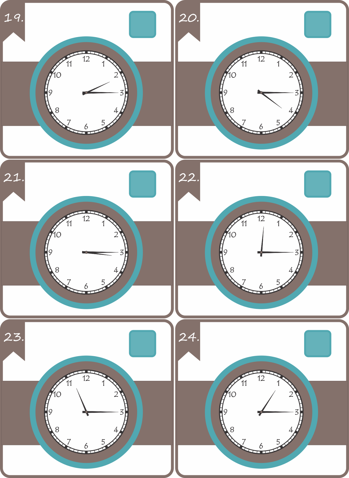 Telling Time Task Cards