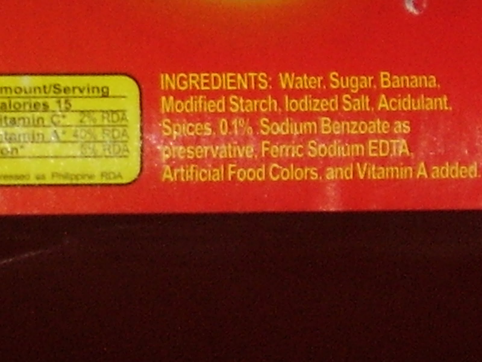 GENDUSO'S IN THE PHILIPPINES WHAT'S IN YOUR KETCHUP?