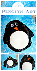 penguin easy craft crafts winter paint preschool messylittlemonster preschoolers arts process painting activities toddlers project fun using aged monster daisy