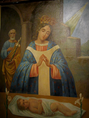 Our Lady of Altagracia, painting by Alejandro Bonilla