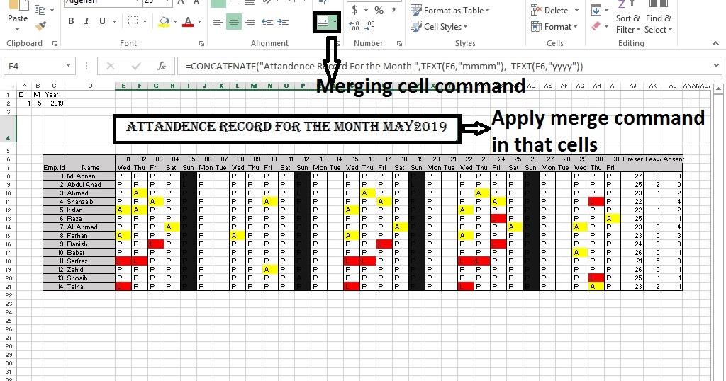 merging cells in excel without a mouse merging cells in excel without a mouse
