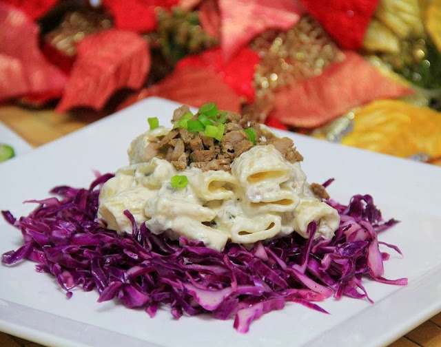 Creamy Adobo-Rigatoni Macaroni in Red Cabbage Recipe