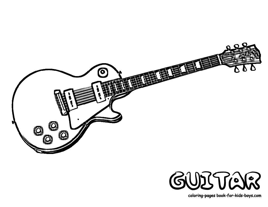 desenhos de guitarras para colorir